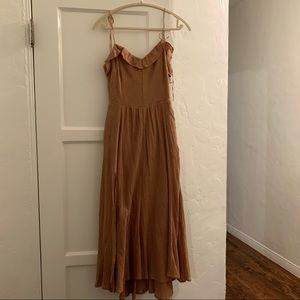 Beige Reformation Midi dress